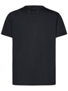 Reverse Embroidered Logo Stitched Cotton Short Sleeve T-Shirt Dark Grey - MAISON MARGIELA - BALAAN 3