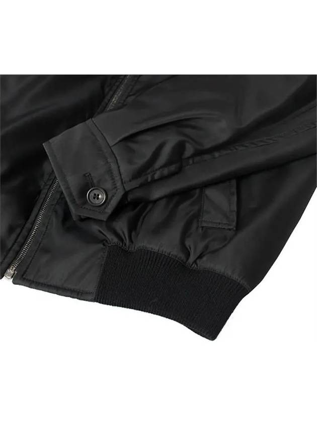 Nylon Zip Up Jacket Black - PRADA - BALAAN 5