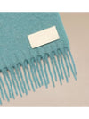 logo patch muffler scarf aquamarine - AMI - BALAAN 2