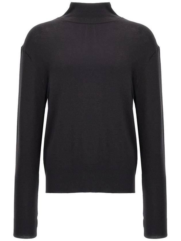 Seamless Merino Wool Turtleneck Black - LEMAIRE - BALAAN 2