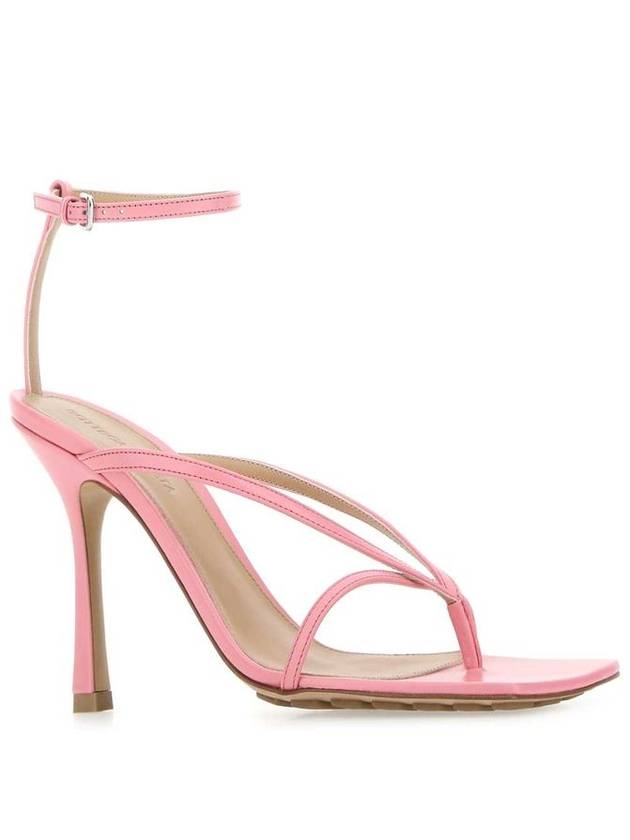 Stretch Leather Sandal Heels Pink - BOTTEGA VENETA - BALAAN 3