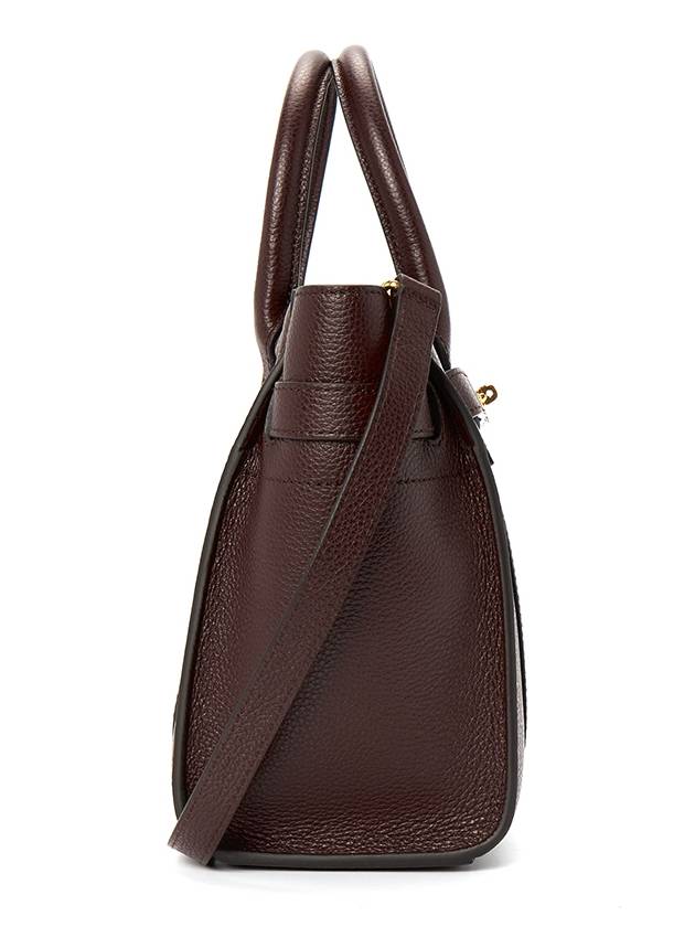 Bayswater Zipped Mini Classic Grain Tote Bag Oxblood - MULBERRY - BALAAN 4