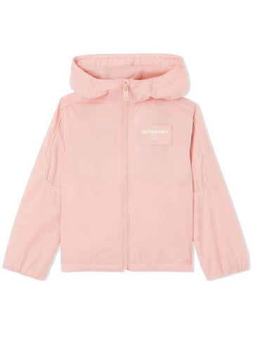 Kids Logo Hooded Jacket Pink 8047984 - BURBERRY - BALAAN 1