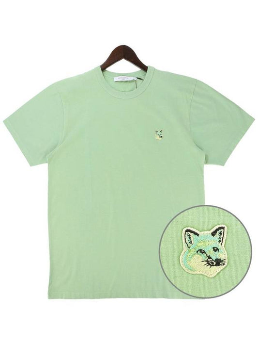 KM00144KJ0008 MINT Men s Fox Head Short Sleeve T Shirt - MAISON KITSUNE - BALAAN 1
