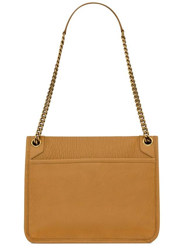 Nikki Medium Chain Shoulder Bag Brown - SAINT LAURENT - BALAAN 3