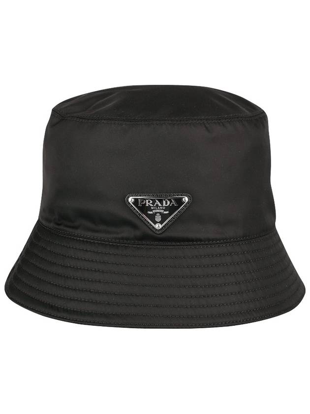 Triangle Logo Re-nylon Bucket Hat Black - PRADA - BALAAN 2