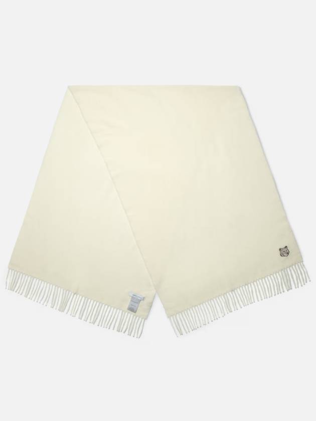 Wool Fox Head Muffler Ivory - MAISON KITSUNE - BALAAN 3