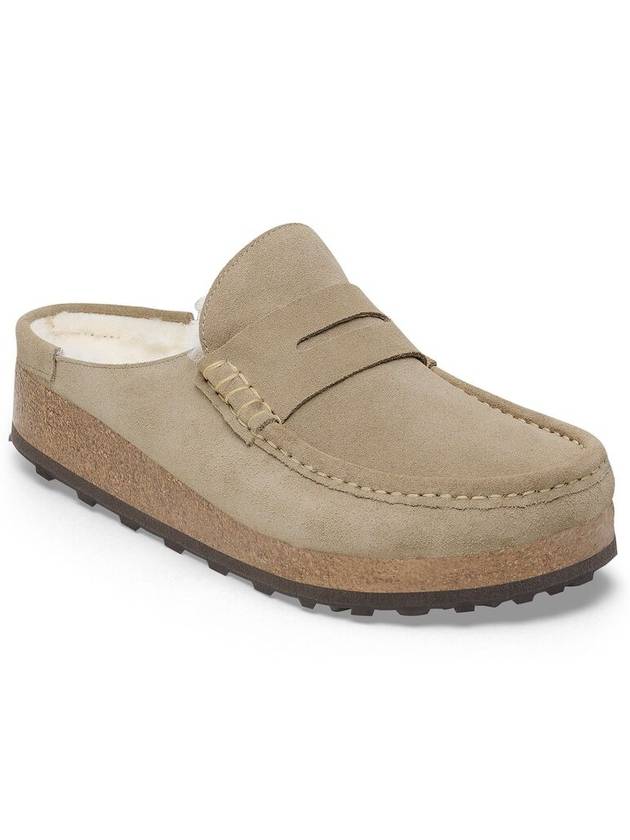 Naples Suede Mule Loafer Taupe Beige - BIRKENSTOCK - BALAAN 2