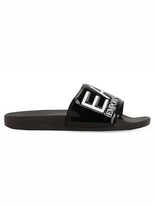 EA7 Emporio Armani Logo Rubber Slide Sandals - EMPORIO ARMANI - BALAAN 1