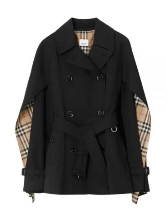 Tropical Gabardine Trench Jacket Black - BURBERRY - BALAAN 2