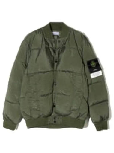 Macro Ripstop Nylon Metal Econyl Regenerated Down Bomber Jacket - STONE ISLAND - BALAAN 1