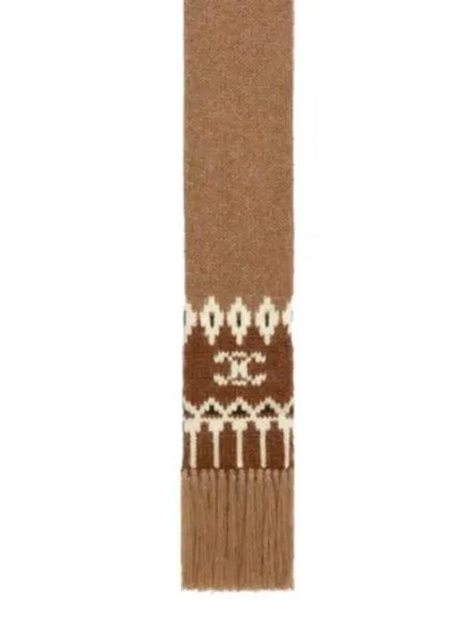 Triomphe Fair Isle Muffler Camel - CELINE - BALAAN 2