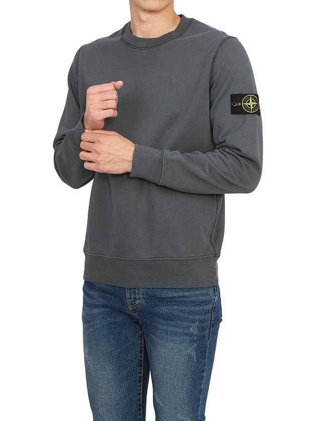 Compass Patch Crew Neck Sweatshirt Grey - STONE ISLAND - BALAAN 6