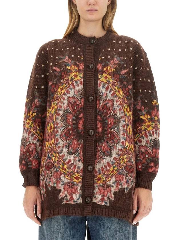 23 fw Brown Multicolor Wool Blend Cardigan 115219257100 B0480740616 - ETRO - BALAAN 2