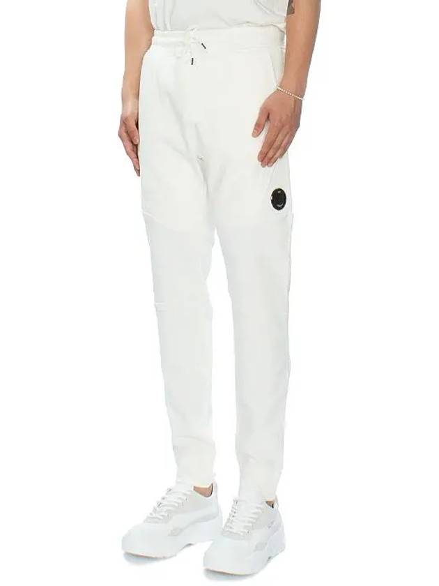 Diagonal Raised Fleece Track Pants White - CP COMPANY - BALAAN 4