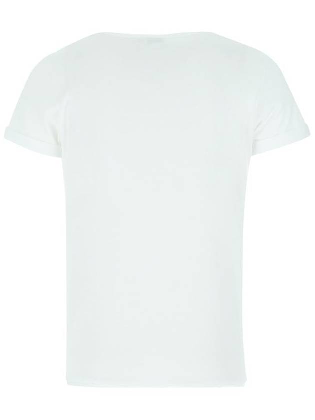 Men's Small Logo Short Sleeve T-Shirt White - SAINT LAURENT - BALAAN 3