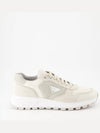 Nubuck Nylon Low Top Sneakers White - PRADA - BALAAN 2