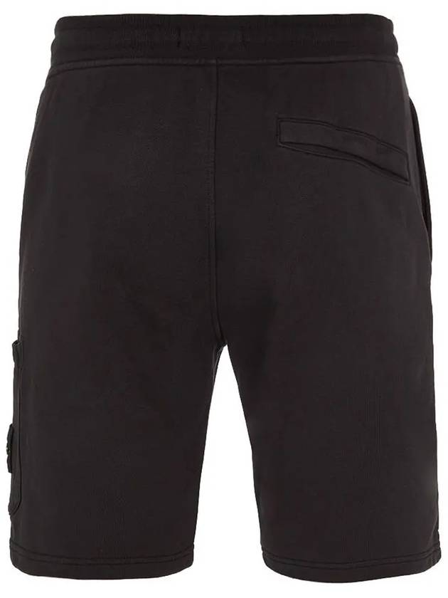 Fleece Bermuda Shorts Black - STONE ISLAND - BALAAN 3