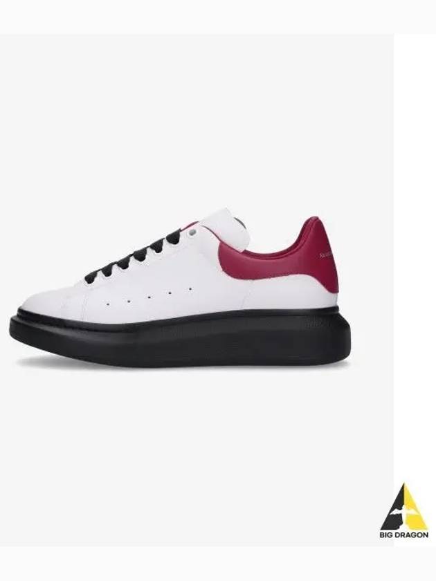 Oversized Leather Low Top Sneakers White Black Red - ALEXANDER MCQUEEN - BALAAN 2