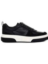 Salvatore Men's Gancini Smooth Calf Leather Low Top Sneakers Black - SALVATORE FERRAGAMO - BALAAN 1