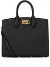 Medium Studio Box Tote Bag Black - SALVATORE FERRAGAMO - BALAAN 2