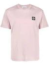 Wappen Logo Patch Short Sleeve T-Shirt Rose Quartz - STONE ISLAND - BALAAN 1