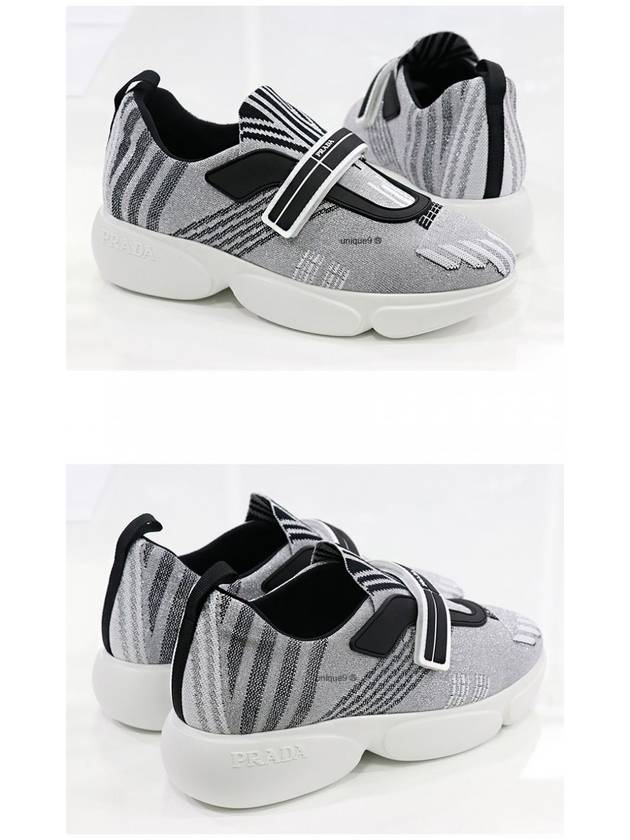 Cloud Burst Low Top Sneakers Grey - PRADA - BALAAN 5