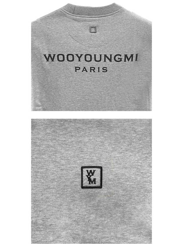 Back Logo Print Crew Neck Sweatshirt Grey - WOOYOUNGMI - BALAAN 6