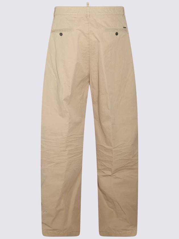 DSQUARED2 Beige Cotton Pants - DSQUARED2 - BALAAN 2