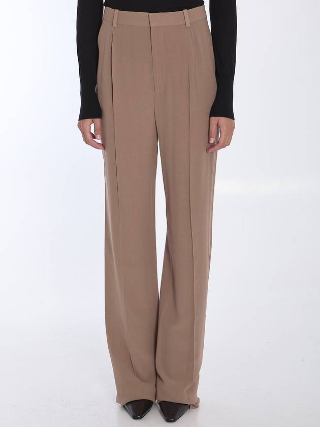 Silk Crêpe Trousers - SAINT LAURENT - BALAAN 1