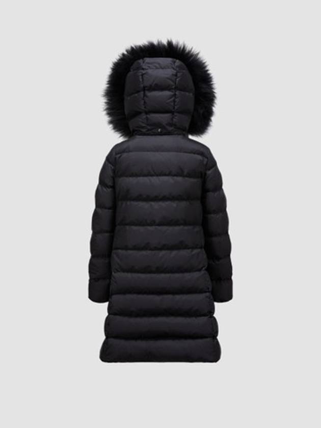 Kids Abelle Hooded Shearling Down Padding Black - MONCLER - BALAAN 7