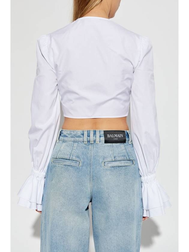 Balmain Short Shirt, Women's, White - BALMAIN - BALAAN 4