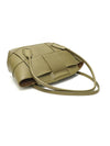 Women s Bottega Veneta 598244 Khaki Calfskin Intrecciato Weaving Arco 48 Top Handle Medium Tote Bag gt Gangbuk used luxury goods - BOTTEGA VENETA - BALAAN 6