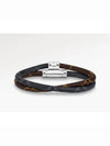 Keep It Double Leather Bracelet Black Brown - LOUIS VUITTON - BALAAN 4