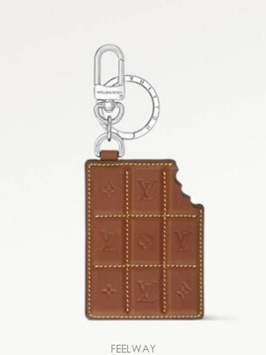 LV Chocolate Bar Figurine Key Holder Bag Charm Brown - LOUIS VUITTON - BALAAN 2