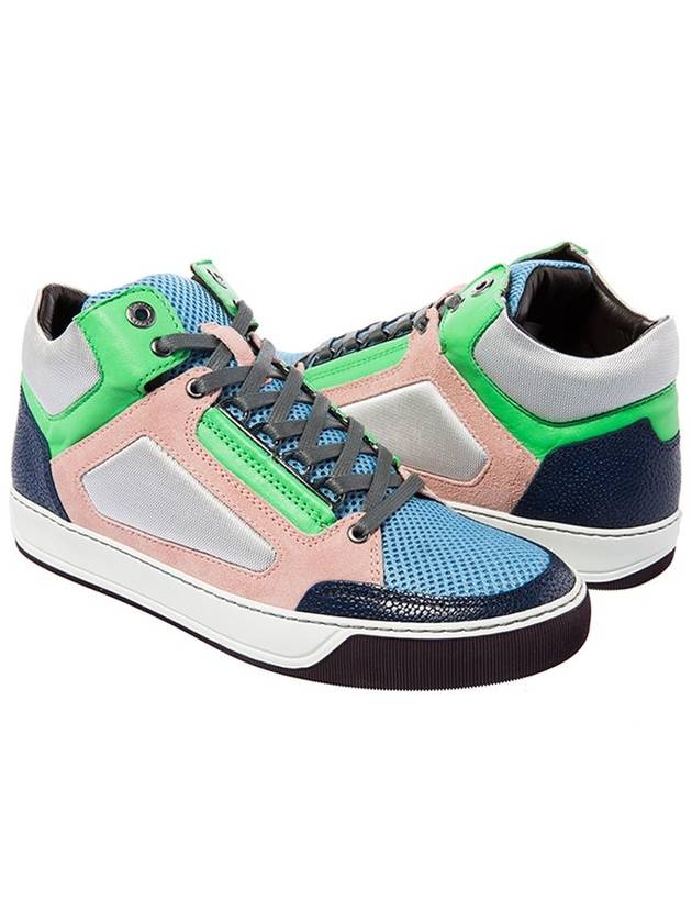 Color Block High Top Sneakers - LANVIN - BALAAN 1