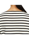 Women's Meridame II Striped Long Sleeve T-Shirt Black White - SAINT JAMES - BALAAN 8