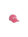 Women Pink Logo Ball Cap Hat PMLB003C99FAB001 - PALM ANGELS - BALAAN 5