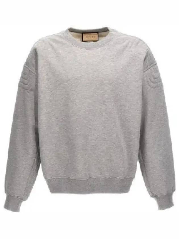 Men's Back Logo Sweatshirt Grey - GUCCI - BALAAN 2