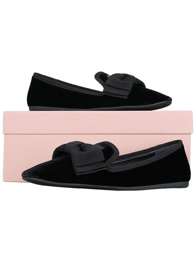 Logo Ribbon Velvet Flat Black - MIU MIU - BALAAN 11