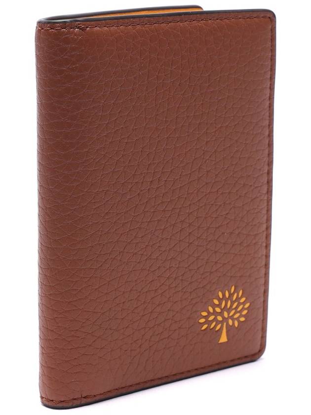 Signature Tree Print Heavy Grain Leather Card Wallet Brown - MULBERRY - BALAAN 4