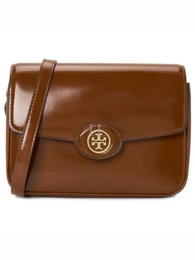 Robinson Spazzolato Convertible Logo Shoulder Bag Marone - TORY BURCH - BALAAN 2