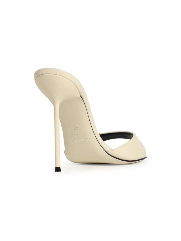 Paris Texas 'Mule Lidia 70' White Leather Pumps - PARIS TEXAS - BALAAN 3