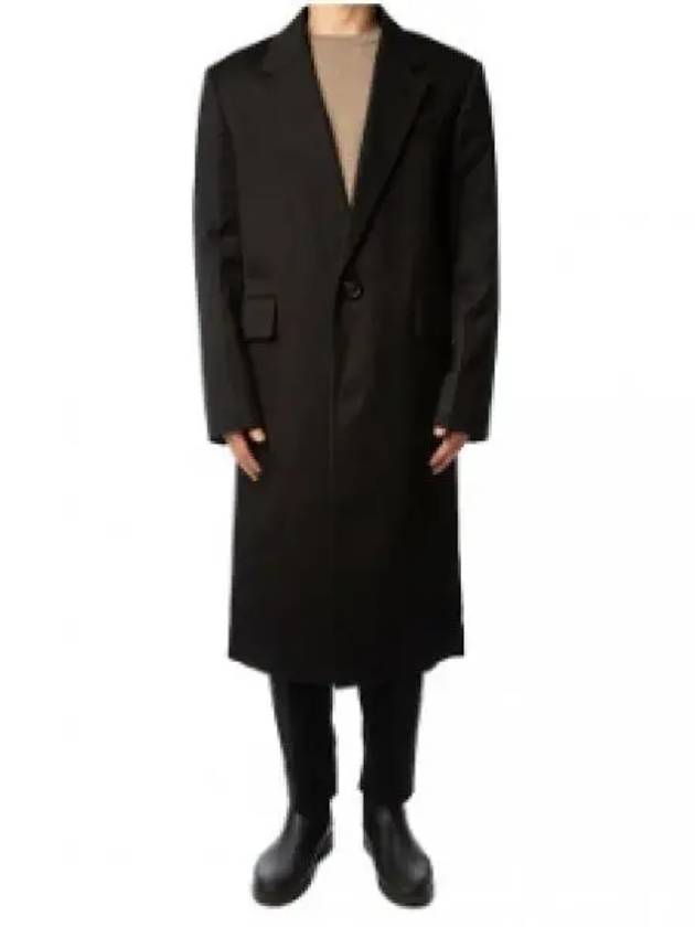 Virgin Wool Oversized Fit Single Coat Black - AMI - BALAAN 2