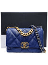 Women s AS1160 Blue Lambskin 19 Flap Shoulder Bag - CHANEL - BALAAN 12