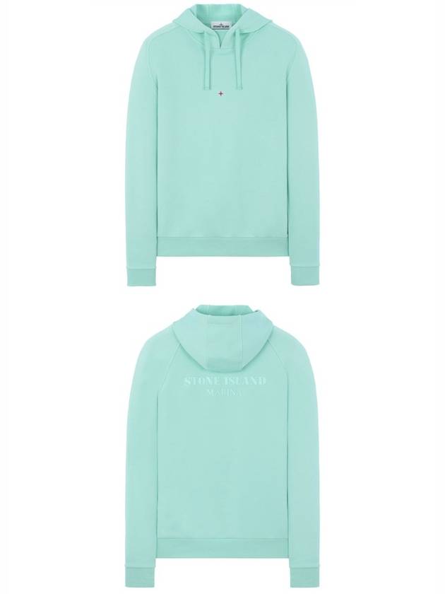 Men's Marina Logo Cotton Hoodie Mint - STONE ISLAND - BALAAN 6