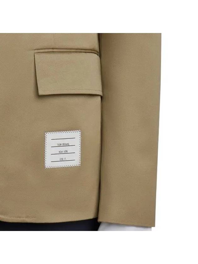 4 Bar Armband Cotton Blazer Jacket Camel - THOM BROWNE - BALAAN 5