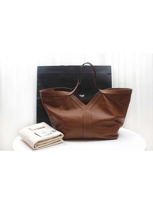 Y Brick Tote Shoulder Bag Brown 817602AAEC36359 - SAINT LAURENT - BALAAN 3