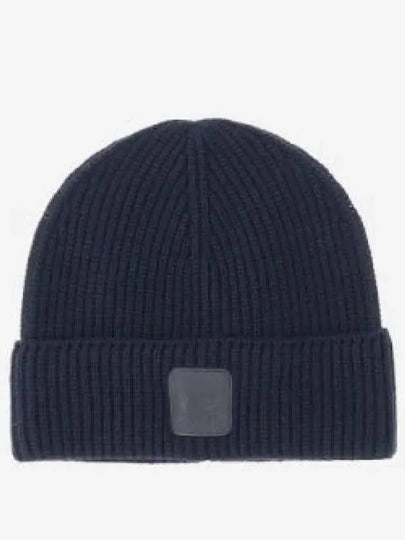 Extra Fine Merino Wool Logo Beanie Navy - CP COMPANY - BALAAN 2