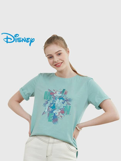 Graphic Printing Boat Neck Cotton Short Sleeve Round T-Shirt HL2LTS096 - DISNEY GOLF - BALAAN 2